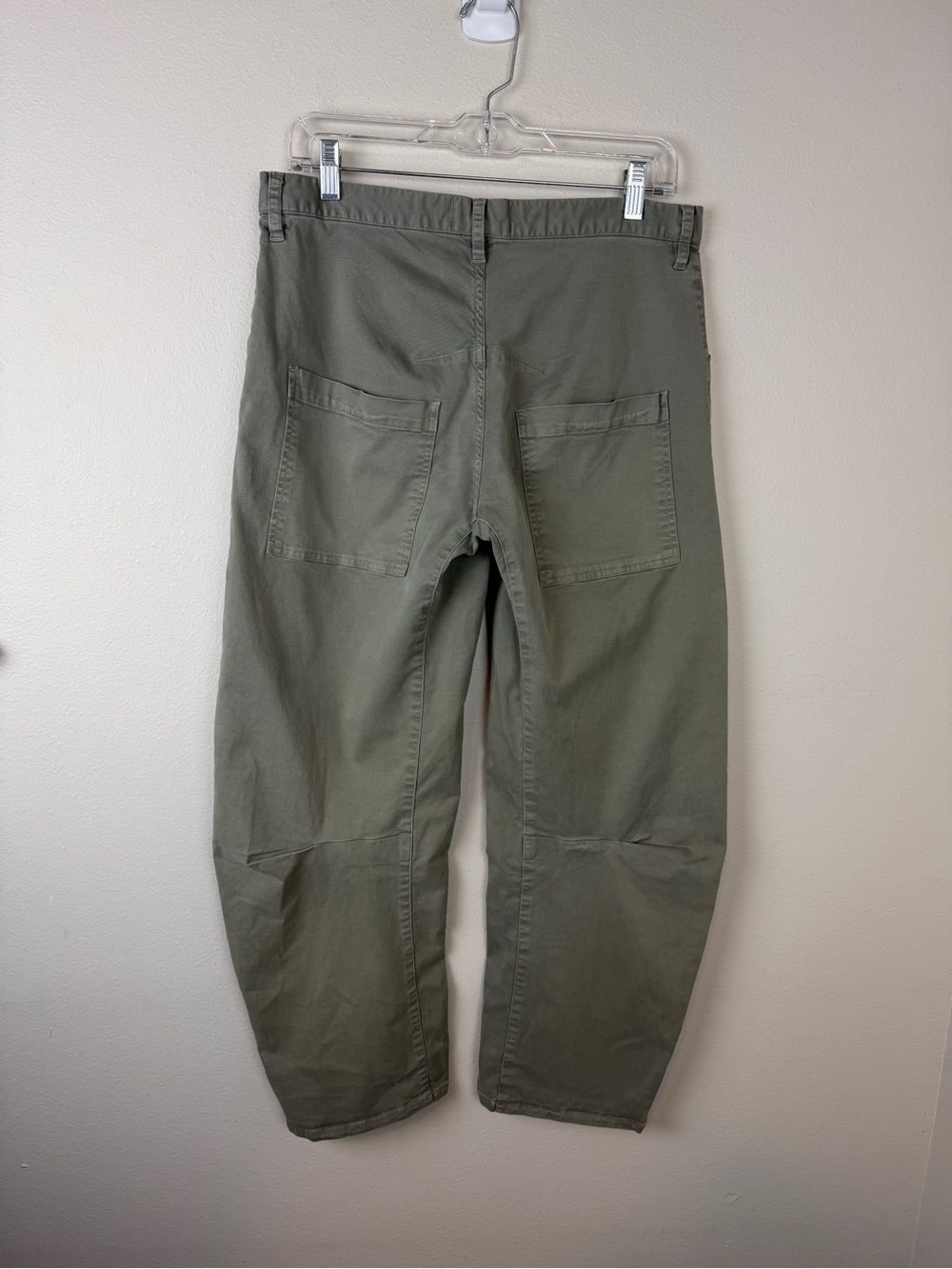 Nili Lotan Shon Cotton Barrel Green Pants - Picture 3 of 7